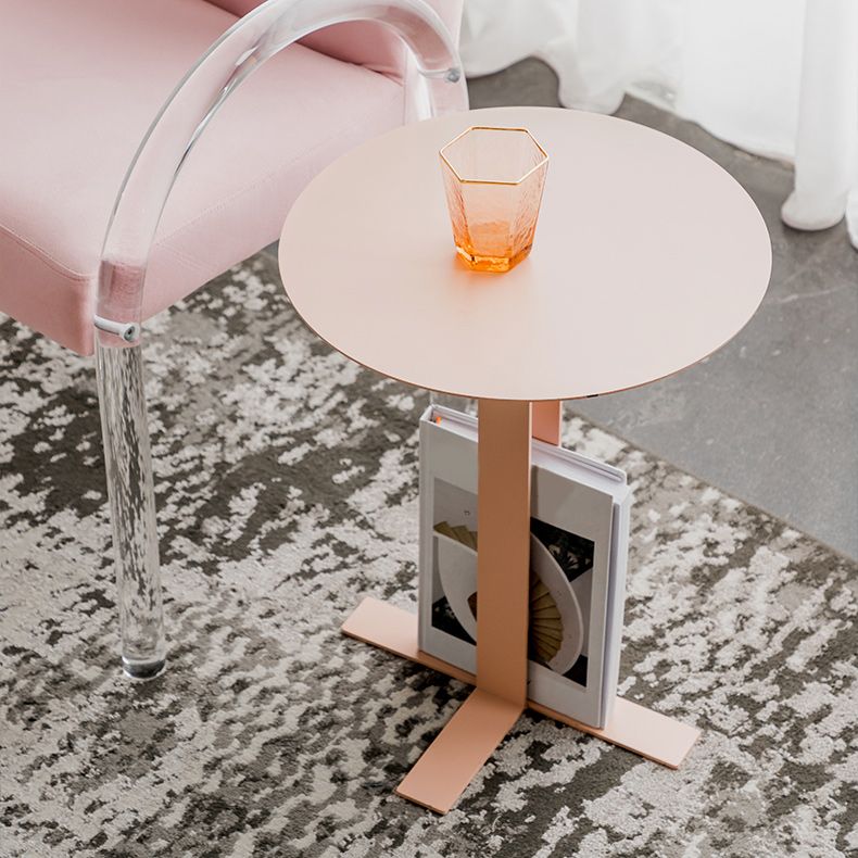 19.7" Tall Pedestal End Table Mid-Century Metal Round Side End Table Clearhalo 'Coffee & Accent Tables' 'End & Side Tables' 'end_side_tables' 'furn' 'furn_end_side_tables' 'Furniture' 'Living Room Furniture' 1200x1200_182fff79-3671-4f84-8df1-5a9cf7e1dbe3