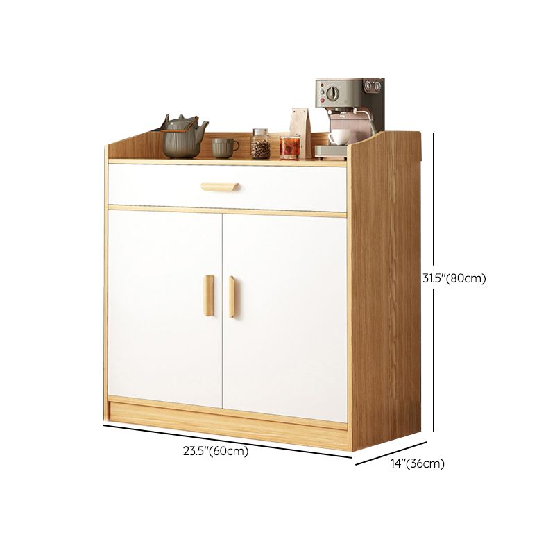 Minimalist Wooden Accent Cabinet Bar Pulls Handle Design Storage Cabinet
