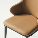 Contemporary Restaurant Leather Armchair Matte Finish Parsons Dining Chair Clearhalo ' kitchen&dining_furn' 'Dining Chairs' 'Dining Tables & Seating' 'dining_chair' 'furn' 'furn_dining_chair' 'Furniture' 'furniture_dining_chair' 'Kitchen & Dining Furniture' 'kitchen' 1200x1200_1831ce18-967a-47d3-b272-820feac0009a