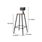 Outdoor Industrial Counter Stool Wood and Metal Black Footrest Bar Stool Clearhalo 'Bar Furniture' 'Bar Stools' 'bar_stools' 'furn' 'furn_bar_stools' 'Furniture' 'Kitchen & Dining Furniture' 1200x1200_18346537-6527-4a18-8340-15b7f8dc9a22