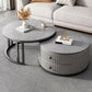 Round Nesting Coffee Table Set Frame Coffee Table Set with 2 Drawers Clearhalo 'Coffee & Accent Tables' 'Coffee Tables' 'coffee_tables' 'furn' 'furn_coffee_tables' 'Furniture' 'Living Room Furniture' 1200x1200_1834b666-91f0-406f-961b-d58e49478356