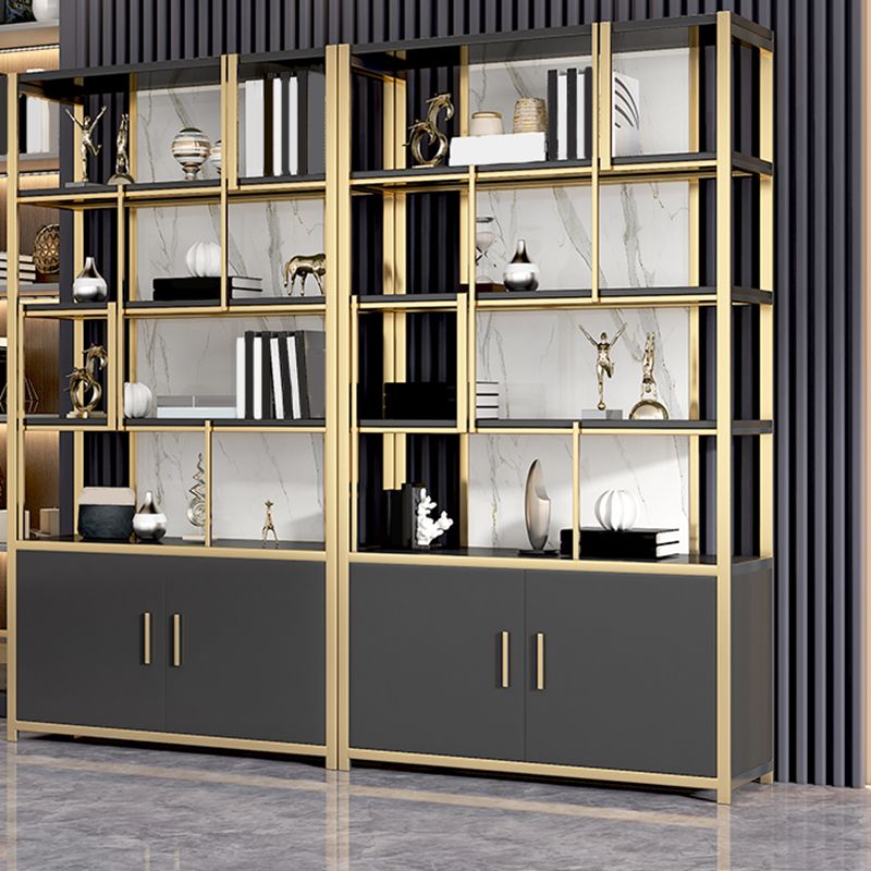 Glam Open Back Shelf Bookcase Metal Book Shelf for Home Office Clearhalo 'Bookcases' 'furn' 'furn_bookcases' 'Furniture' 'Office Furniture' 1200x1200_18353451-9246-4524-98b0-76d2fcaec695