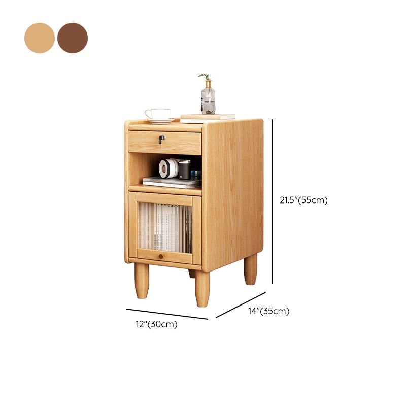 1 Drawer Contemporary Night Table 1 Door Nightstand with Legs ,21.7" Tall Clearhalo 'Bedroom Furniture' 'furn' 'furn_night_stand' 'Furniture' 'night_stand' 'Nightstands' 1200x1200_1835a708-574f-4f6f-96bb-7d2976b92b8c