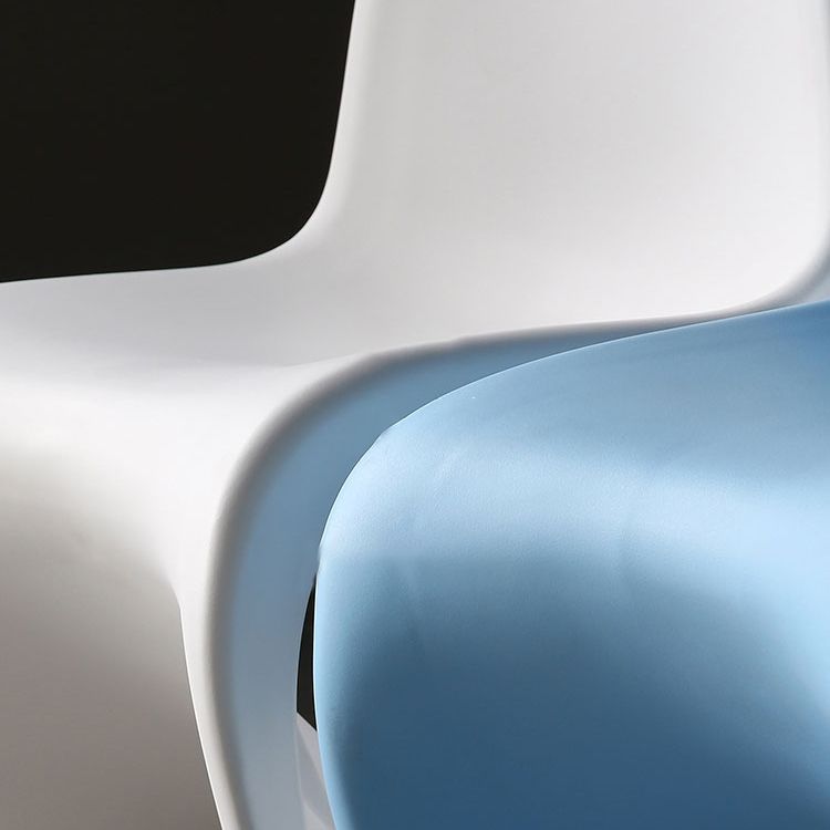 Contemporary Style Plastic Dining Armless Chair Solid Back Side Chair for Home Clearhalo ' kitchen&dining_furn' 'Dining Chairs' 'Dining Tables & Seating' 'dining_chair' 'Furniture' 'furniture_dining_chair' 'Kitchen & Dining Furniture' 'kitchen' 1200x1200_1839ba61-bfae-4559-b50b-50edc02d4239