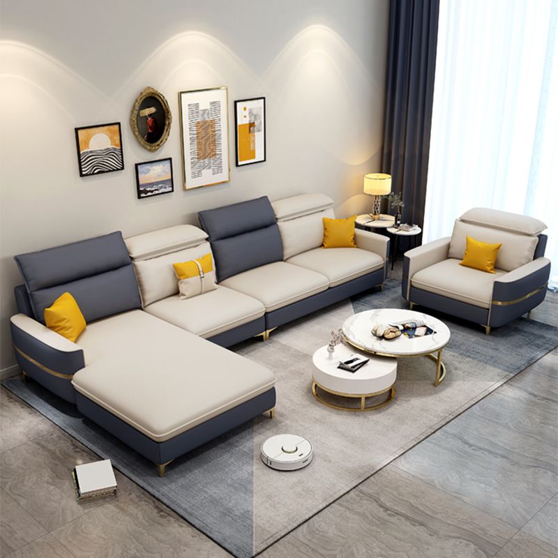 MODERNE 33.46 "H faux cuir carré canapé de bras et chaise pour le salon