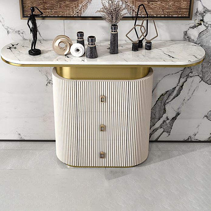 Tavolo console in pietra glam tavolo da divano console resistente ai graffi per la sala