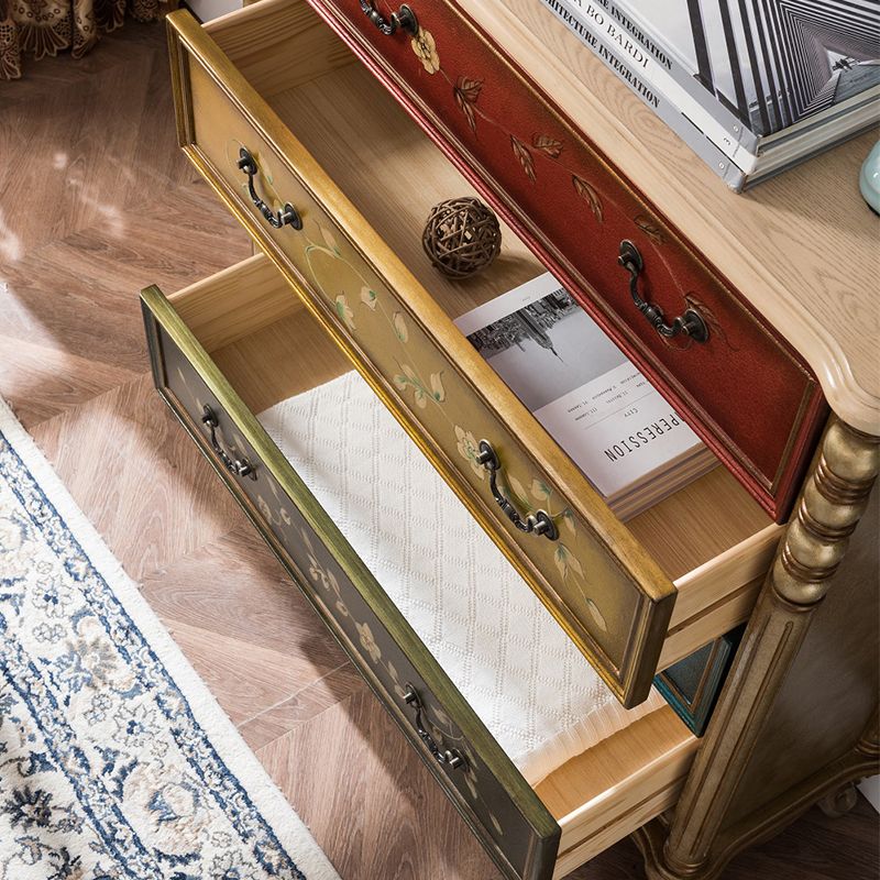 Traditionele opbergkist massief houten dressoir met 3/4/5 lades, 13,65 inch W