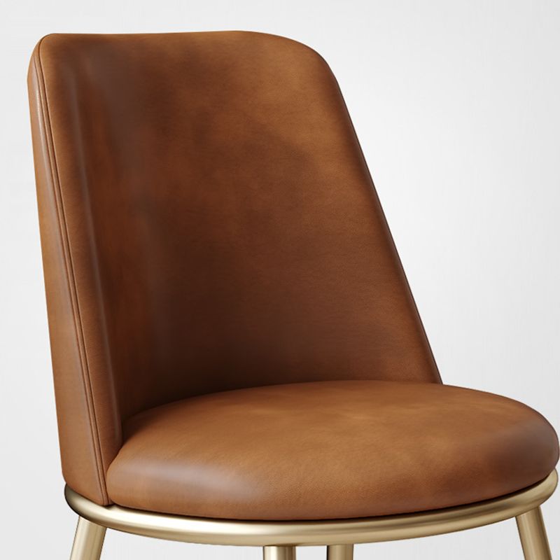 Scandinavian Style Leather Dining Chairs Upholstered Side Solid Back Chair Clearhalo ' kitchen&dining_furn' 'Dining Chairs' 'Dining Tables & Seating' 'dining_chair' 'furn' 'furn_dining_chair' 'Furniture' 'furniture_dining_chair' 'Kitchen & Dining Furniture' 'kitchen' 1200x1200_183e2abe-ba8b-4249-a5d3-e0ccda1df1d4