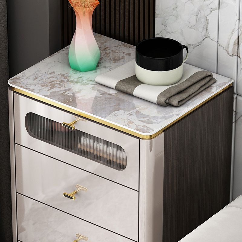 寝室用の引き出し付き垂直スレートチェストモダンストレージチェスト