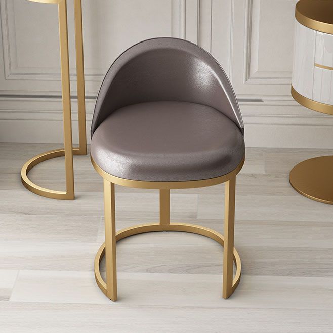 Glam Metal Dining Room Chair Upholstered Armless Dining Chairs for Home Use Clearhalo 'Dining Chairs' 'Dining Tables & Seating' 'dining_chair' 'furn' 'furn_dining_chair' 'Furniture' 'Kitchen & Dining Furniture' 1200x1200_183f9004-26b7-4517-8d1c-f97e7fdbfbbd
