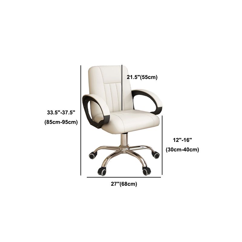Padded Arms Working Chair Modern Mid Back Swivel Office Chair Clearhalo 'furn' 'furn_office_chair' 'Furniture' 'Office Chairs' 'Office Furniture' 'office_chair' 1200x1200_183ffecf-42f6-40bb-9f18-8b5563797b5f