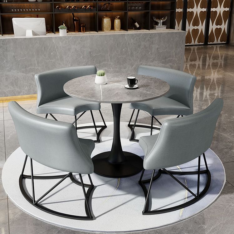 Modern Style Round Dining Table Sintered Stone Table with Tulip Base for Home Clearhalo ' dining_table' 'Dining Tables & Seating' 'Dining Tables' 'furn' 'furn_dining_table' 'Furniture' 'furniture_dining_table' 'Kitchen & Dining Furniture' 'kitchen&dining_furn' 'kitchen' 'kitchen_dining_table' 1200x1200_1840d550-7049-44de-9d88-e6f5dcbdbb3b