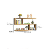 Modern Wood Floating Bookcase Closed Back Shelf Bookcase for Home