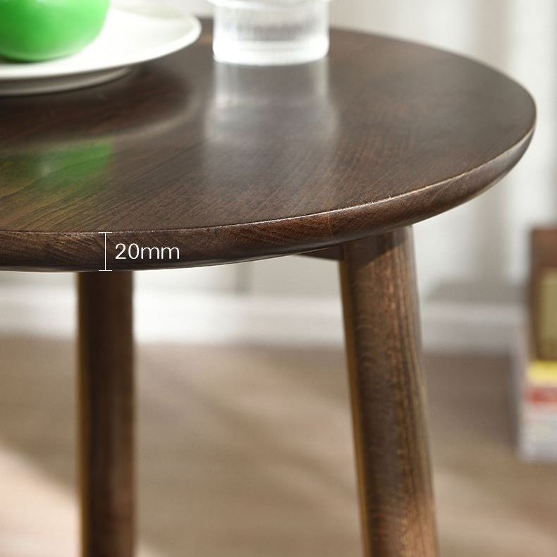 Solid Wood Round Top Side Table 23.6" Tall 3 Legs End Table with Shelf Clearhalo 'Coffee & Accent Tables' 'End & Side Tables' 'end_side_tables' 'furn' 'furn_end_side_tables' 'Furniture' 'Living Room Furniture' 1200x1200_184213d5-1af3-4c6b-afb1-cb28eb278115