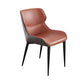 Contemporary Faux Leather Dining Chair Wingback Parsons Chair for Home Use