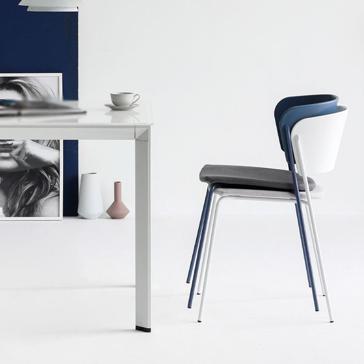 Contemporary Dining Chair Open Back Side Chair with Metal Legs for Home Use Clearhalo ' kitchen&dining_furn' 'Dining Chairs' 'Dining Tables & Seating' 'dining_chair' 'furn' 'furn_dining_chair' 'Furniture' 'furniture_dining_chair' 'Kitchen & Dining Furniture' 'kitchen' 1200x1200_184251ac-94d3-4b2e-b7da-4dc107ddcad9