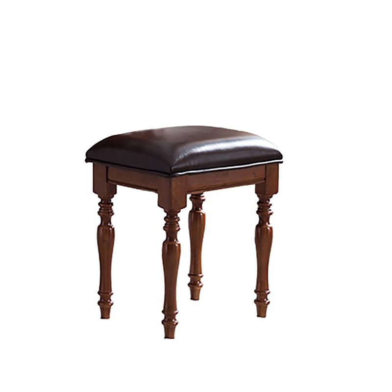 15.74" Wide Rubberwood Vanity Set with Mirror Traditions Dresser with 1-Drawer