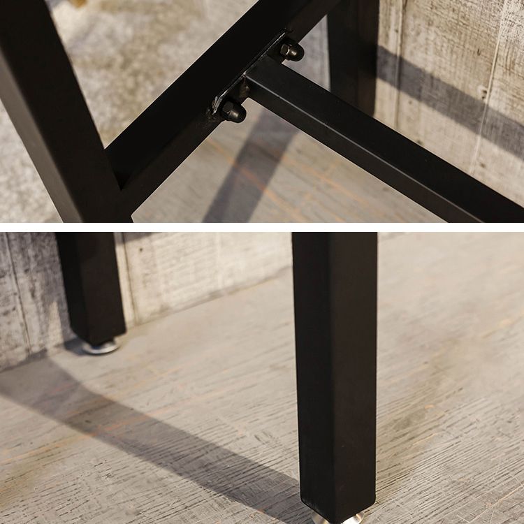 Brown Modern Style Bar Table Pinewood and Iron with Footrest Coffee Shop Table Clearhalo 'Bar Furniture' 'Bar Tables' 'bar_tables' 'furn' 'furn_bar_tables' 'Furniture' 'furniture_bar_tables' 'Kitchen & Dining Furniture' 1200x1200_18469d3e-a460-4dee-ad6b-c7f2b8d51b9d