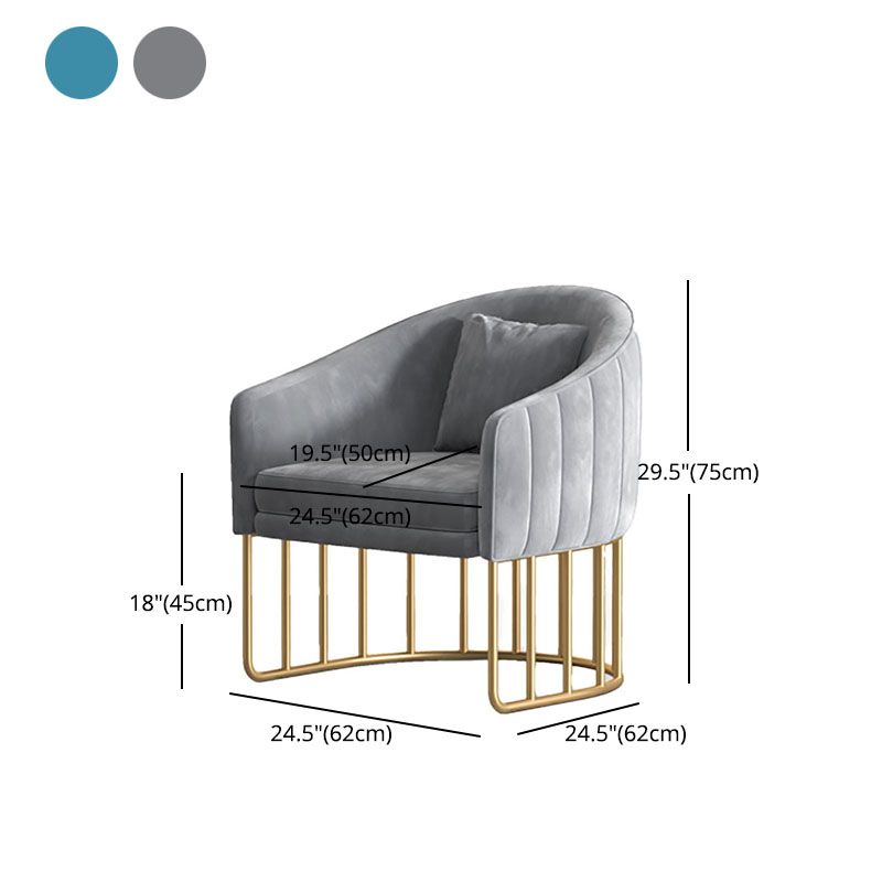 Sedia da pranzo in metallo glam sedie da pranzo in velluto senza braccio per uso domestico