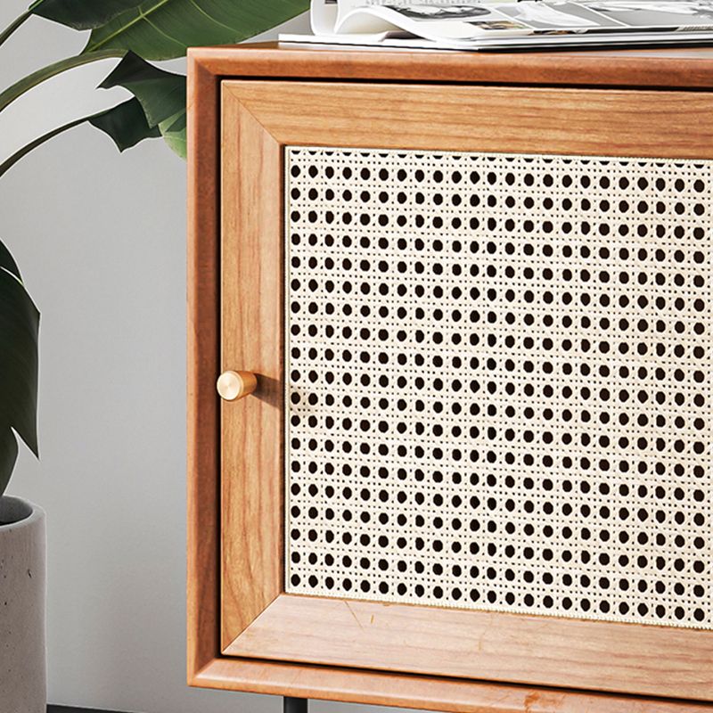 ソリッドウッドベッドサイドテーブル、保管付きの現代的なナイトスタンド