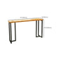 Rectangular Bar Height Table Black Legs and Metal Base Bar Table for Living Room Clearhalo 'Bar Furniture' 'Bar Tables' 'bar_tables' 'furn' 'furn_bar_tables' 'Furniture' 'Kitchen & Dining Furniture' 1200x1200_184a6ca3-225f-40a4-8641-17d63a054761