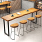 Industrial Rectangle Pub Table Set 1/2/5 Pieces Wooden Bar Table with Backless Stools Clearhalo 'Bar Furniture' 'furn' 'furn_home_bar_bar_sets' 'Furniture' 'Home Bars & Bar Sets' 'home_bar_bar_sets' 'Kitchen & Dining Furniture' 1200x1200_184abf74-cc0a-4e9e-9081-132ae6a0afc1