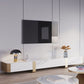 Glam Stone TV Stand Console Enclosed Storage TV Media Stand with Legs for Living Room Clearhalo 'furn' 'furn_tv_stands_entertainment_centers' 'Furniture' 'Living Room Furniture' 'TV Stands & Entertainment Centers' 'TV Stands & Media Storage Furniture' 'tv_stands_entertainment_centers' 1200x1200_184cba26-9145-485b-92a2-e858d893d5f6