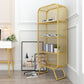 Metal Glam Book Shelf Closed Back Shelf Bookcase with Shelves