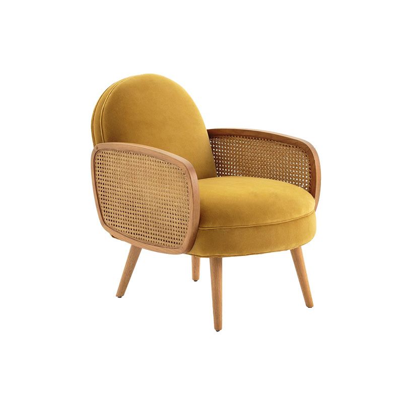 Mid-century Fixed Back Accent Armchair Bedroom Solid Color Accent Chair Clearhalo 'Accent Chairs' 'accent_chairs' 'Chairs & Seating' 'furn' 'furn_accent_chairs' 'Furniture' 'Living Room Furniture' 1200x1200_184dde5e-6959-4250-956e-8baf60b291a5