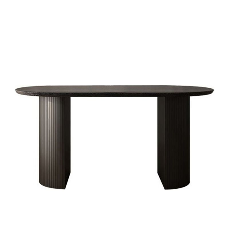 Double Pedestal Dining Table Oval Dining Room Table for Kitchen