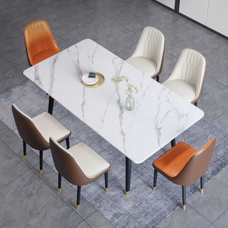 Sintered Stone Dining Table 4 Legs Base Rectangle Table for Home Clearhalo ' dining_table' 'Dining Tables & Seating' 'Dining Tables' 'furn' 'furn_dining_table' 'Furniture' 'furniture_dining_table' 'Kitchen & Dining Furniture' 'kitchen&dining_furn' 'kitchen' 'kitchen_dining_table' 1200x1200_18504d08-da46-4ce1-8a7d-7a6ab20b7715