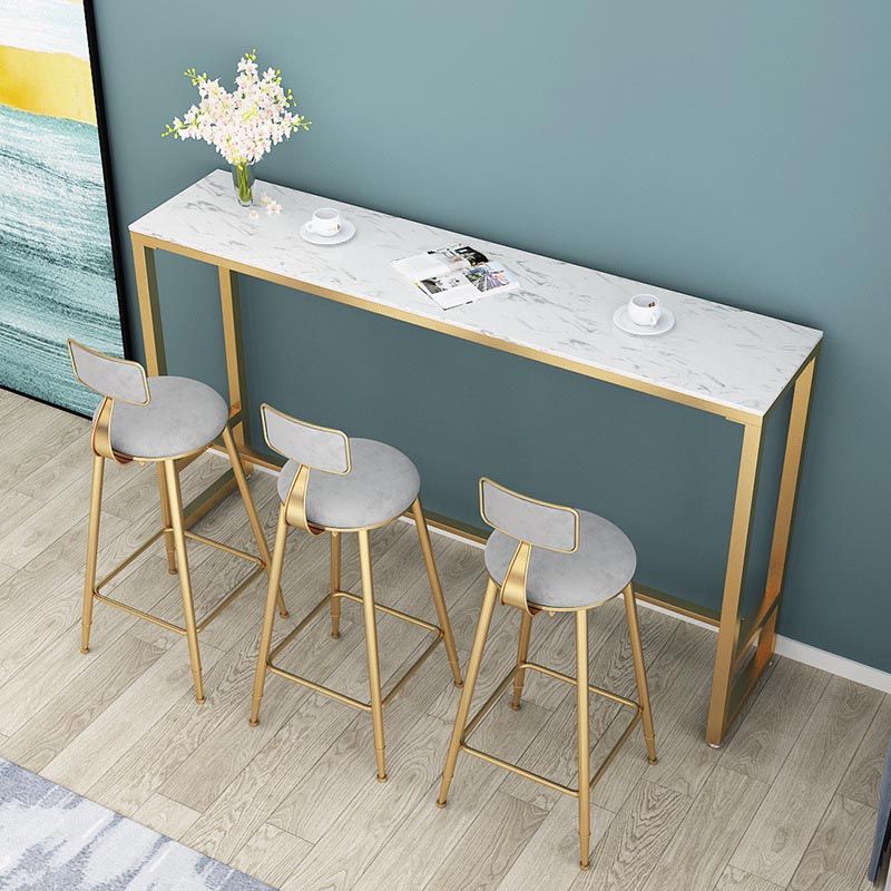 Nordic Bar Table 42-inch Height Artificial Marble Top Bar Table Clearhalo 'Bar Furniture' 'Bar Tables' 'bar_tables' 'furn' 'furn_bar_tables' 'Furniture' 'furniture_bar_tables' 'Kitchen & Dining Furniture' 1200x1200_1850b44b-3d3f-49f7-85e4-b20951f159f6