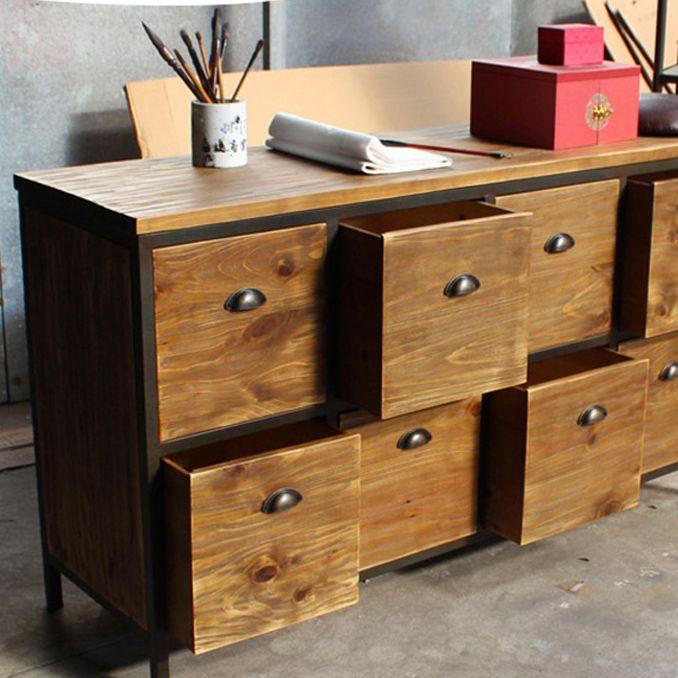 29.5" Tall Solid Wood Apothecary Accent Chest Rectangular Storage Cabinet with Drawers Clearhalo 'Cabinets & Chests' 'cabinets_chests' 'furn' 'furn_cabinets_chests' 'Furniture' 'Living Room Furniture' 1200x1200_18517cb8-5fa9-4482-8d91-47217b029bef