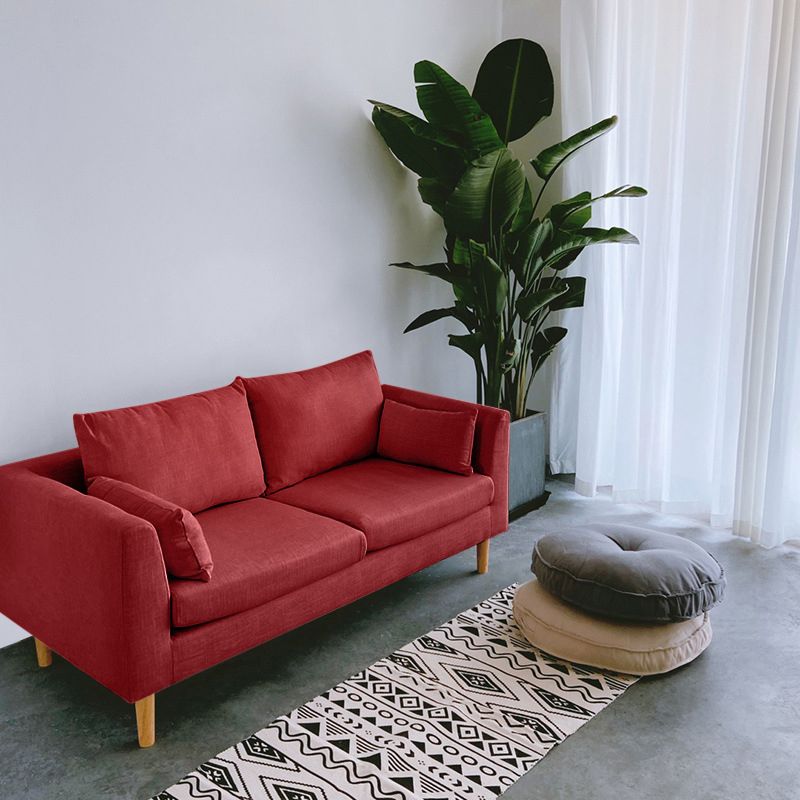 Modern Style Square Armrest Sponge Cushion Multicolor Choice Cloth Art Sofa Clearhalo 'furn' 'furn_sofas' 'Furniture' 'furniture_sofas' 'kitchen' 'kitchen_sofas' 'Living Room Furniture' 'Sofa' 'sofas' 1200x1200_18518fb2-e403-4c14-be32-9543643752b6