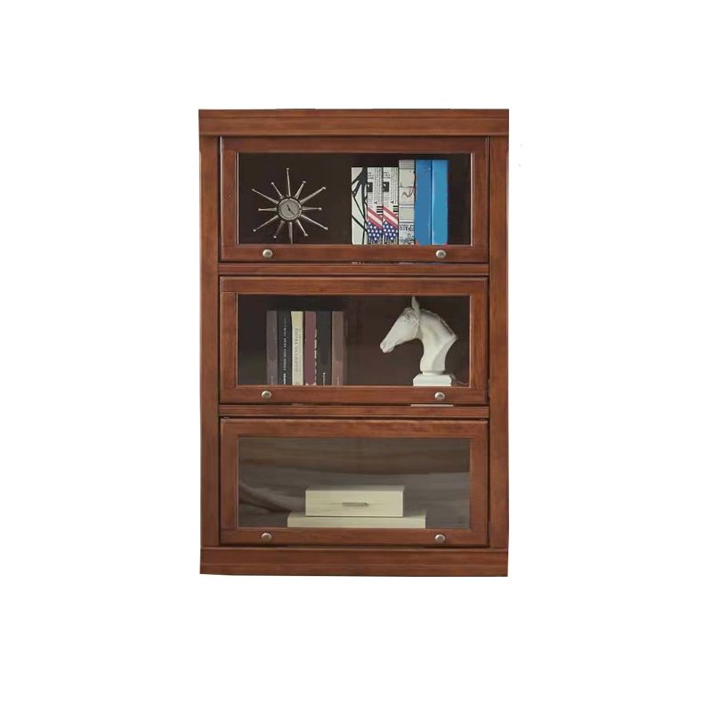 Solid Wood Standard Bookcase Contemporary Vertical Bookcase with Glass Doors Clearhalo 'Bookcases' 'furn' 'furn_bookcases' 'Furniture' 'furniture_bookcases' 'kitchen' 'kitchen_bookcases' 'Living Room Furniture' 'Office Furniture' 1200x1200_1851f6d3-6d16-4f36-8dd1-75f00702ff51