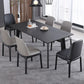 Rectangle 4 Legs Industrial Table Black Fixed Table of Sintered Stone Clearhalo ' dining_table' 'Dining Tables & Seating' 'Dining Tables' 'furn' 'furn_dining_table' 'Furniture' 'furniture_dining_table' 'Kitchen & Dining Furniture' 'kitchen&dining_furn' 'kitchen' 'kitchen_dining_table' 1200x1200_185279b0-f463-4844-a82a-00504e0a15ef