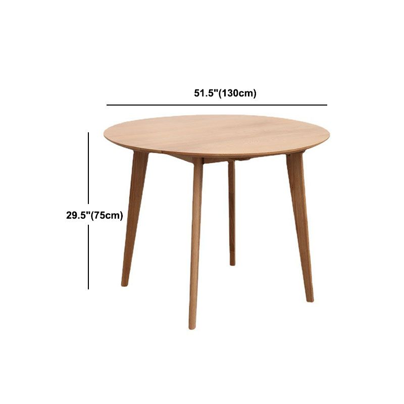 Solid Wood Top Dining Table Contemporary Round Dining Table with 4 Legs Clearhalo 'Dining Tables & Seating' 'Dining Tables' 'dining_table' 'furn' 'furn_dining_table' 'Furniture' 'furniture_dining_table' 'Kitchen & Dining Furniture' 'kitchen' 'kitchen_dining_table' 1200x1200_18532d49-81ef-4d40-92ab-13e5efd92c38