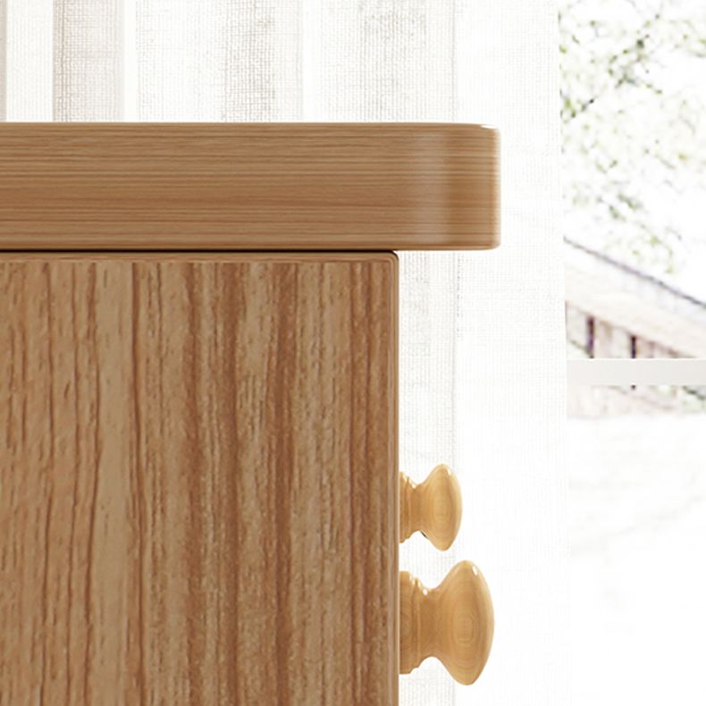 Contemporary Rectangle Storage Cabinet with Drawer Wooden Accent Cabinet