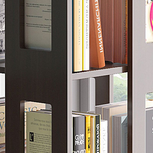 Estantería de madera sólida estantería escandinava rotatable abierta