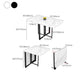 Modern Folding Dining Table Rectangle Wooden Top with Black Metal Base Clearhalo 'Dining Tables & Seating' 'Dining Tables' 'dining_table' 'furn' 'furn_dining_table' 'Furniture' 'Kitchen & Dining Furniture' 1200x1200_18541696-9f47-4400-b3b9-033a19dab5c1