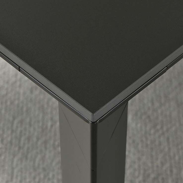 Industrial Dining Sintered Stone Table Dining Rectangle Table with Metal Legs for Home Clearhalo 'Dining Tables & Seating' 'Dining Tables' 'dining_table' 'furn' 'furn_dining_table' 'Furniture' 'Kitchen & Dining Furniture' 1200x1200_18544c2a-b505-40cc-8e6c-810a3c24b6e2