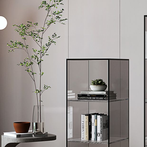 Closed Back Storage Bookshelf Scandinavian Standard Acrylic Bookcase Clearhalo 'Bookcases' 'furn' 'furn_bookcases' 'Furniture' 'Office Furniture' 1200x1200_1854bd84-635e-404a-84c9-b92f7ceb94fe