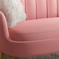 Classic Glam Sewn Pillow Back Sofa with Hair Pin Legs for Apartment