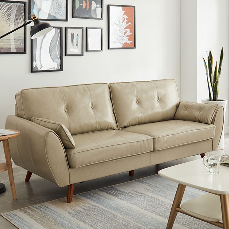 Contemporary Tufted Back Sofa 33.46" H Settee for Living Room with 4 Legs Clearhalo 'furn' 'furn_sofas' 'Furniture' 'furniture_sofas' 'Living Room Furniture' 'Sofa' 'sofas' 1200x1200_1855b18f-6a4b-44a5-bcb5-400e671ccedc