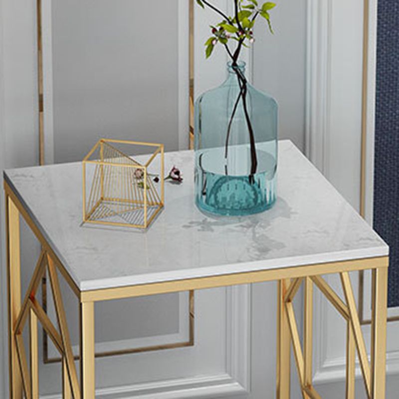 Modern Slate Corner Table Square Side End Table for Living Room