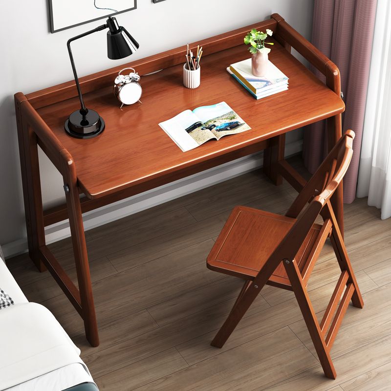 30.42インチHコンテンポラリーオフィスデスクソリッドウッド折りたたみ式ライティングデスク