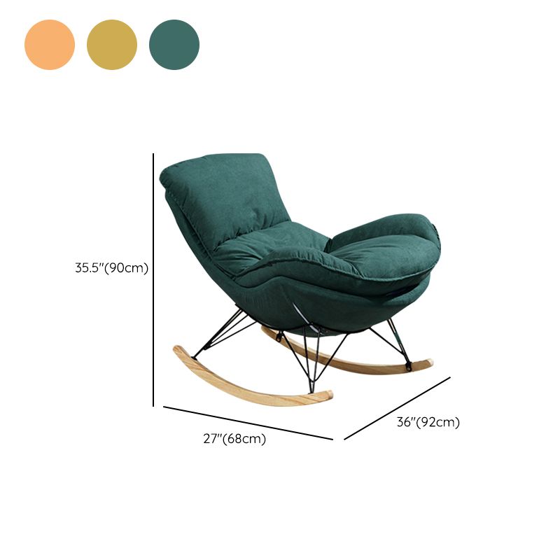 Chaise de rocker moderne à chaise à ossature du cadre en métal avec ottoman