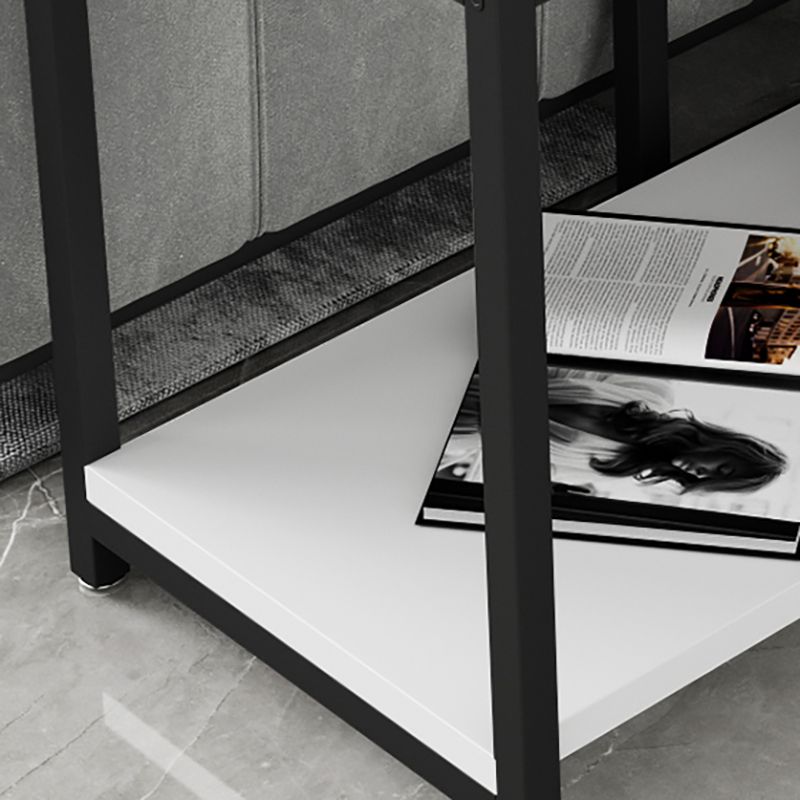 Modern Square 4 Legs End Table with Shelves and Storage for Living Room Clearhalo 'Coffee & Accent Tables' 'End & Side Tables' 'end_side_table' 'end_side_tables' 'furn' 'furn_end_side_tables' 'Furniture' 'furniture_end_side_table' 'Living Room Furniture' 1200x1200_185a1703-34e9-4300-aa52-0e0367dd5fc7