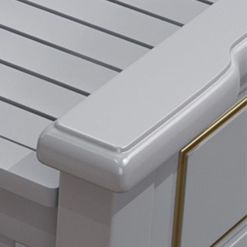 Legno rustico a letto rustico largo 84,65 pollici letto standard con testiera