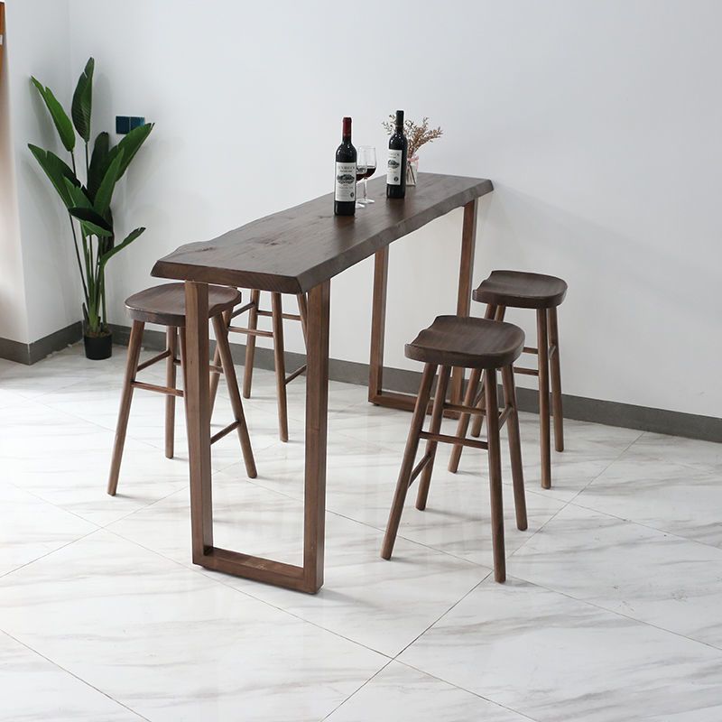 Contemporary Style Dining Wooden Table Bar Counter Table for Kitchen Clearhalo 'Bar Furniture' 'Bar Tables' 'bar_tables' 'furn' 'furn_bar_tables' 'Furniture' 'furniture_bar_tables' 'Kitchen & Dining Furniture' 1200x1200_185bf0cc-bca3-437b-92b8-a967293d04a2